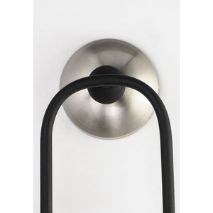 Mingle LED Sconce Black / Satin Nickel