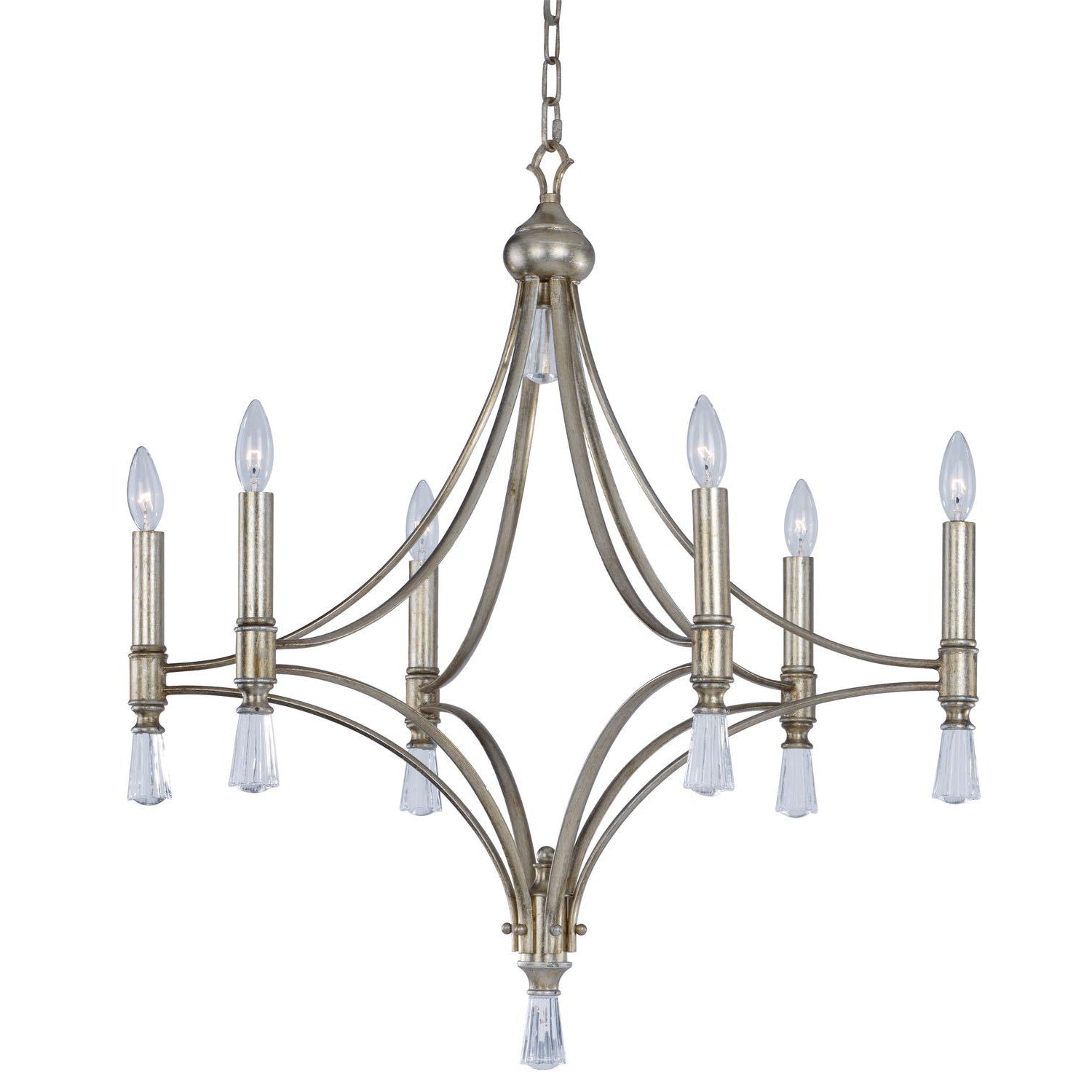 Regal Chandelier Silver Gold