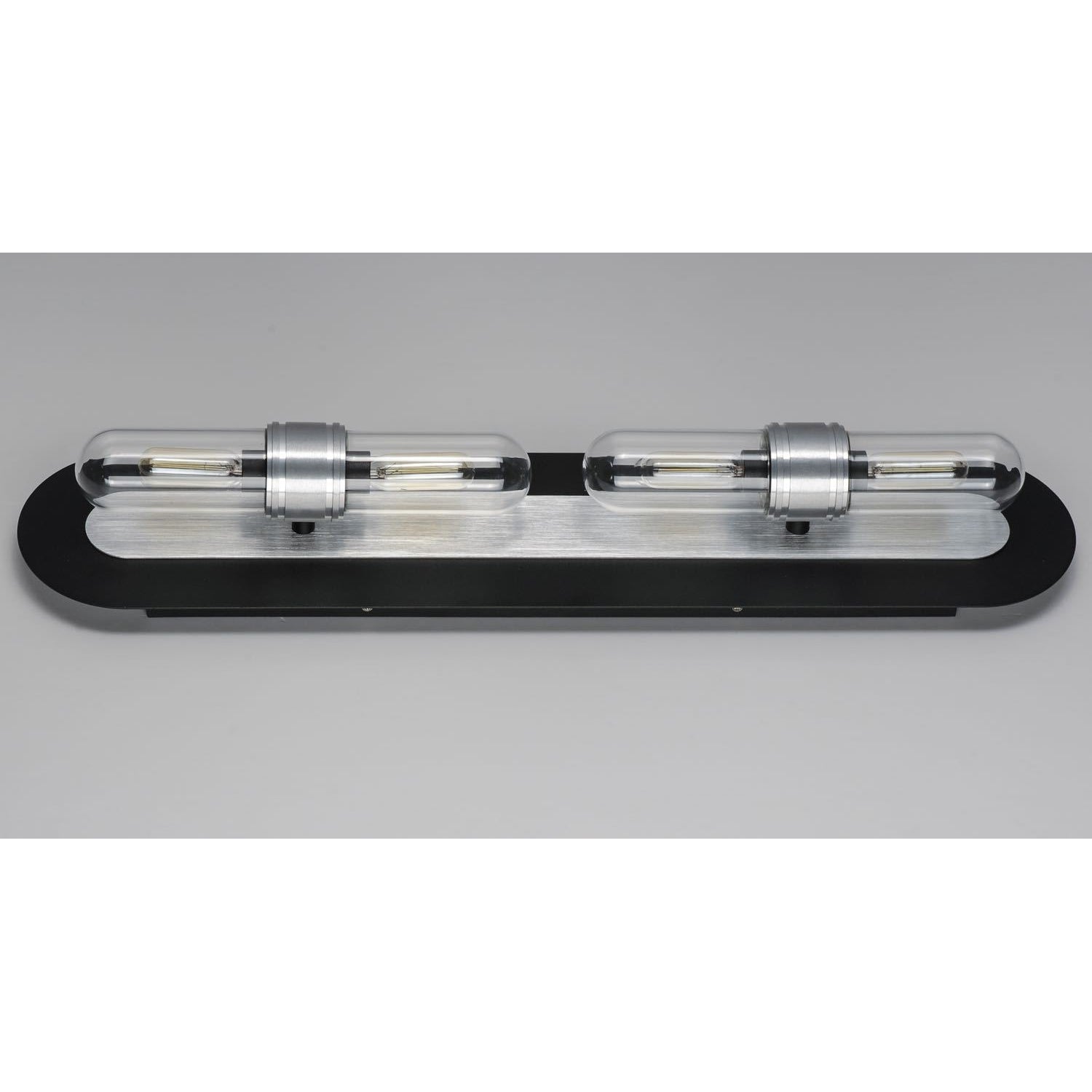 Dual Vanity Light Black / Brushed Aluminum