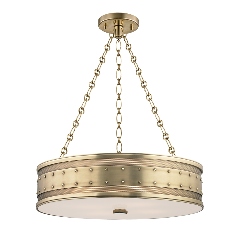 Gaines Pendant Aged Brass