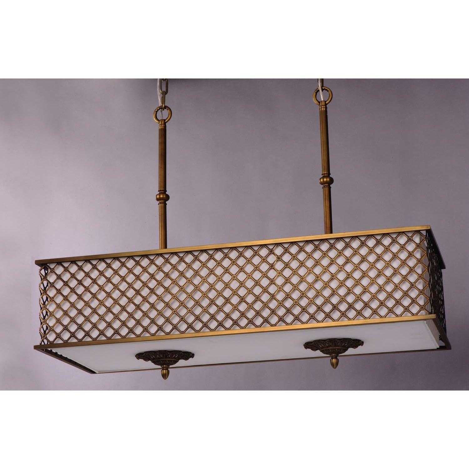 Manchester Linear Suspension Natural Aged Brass