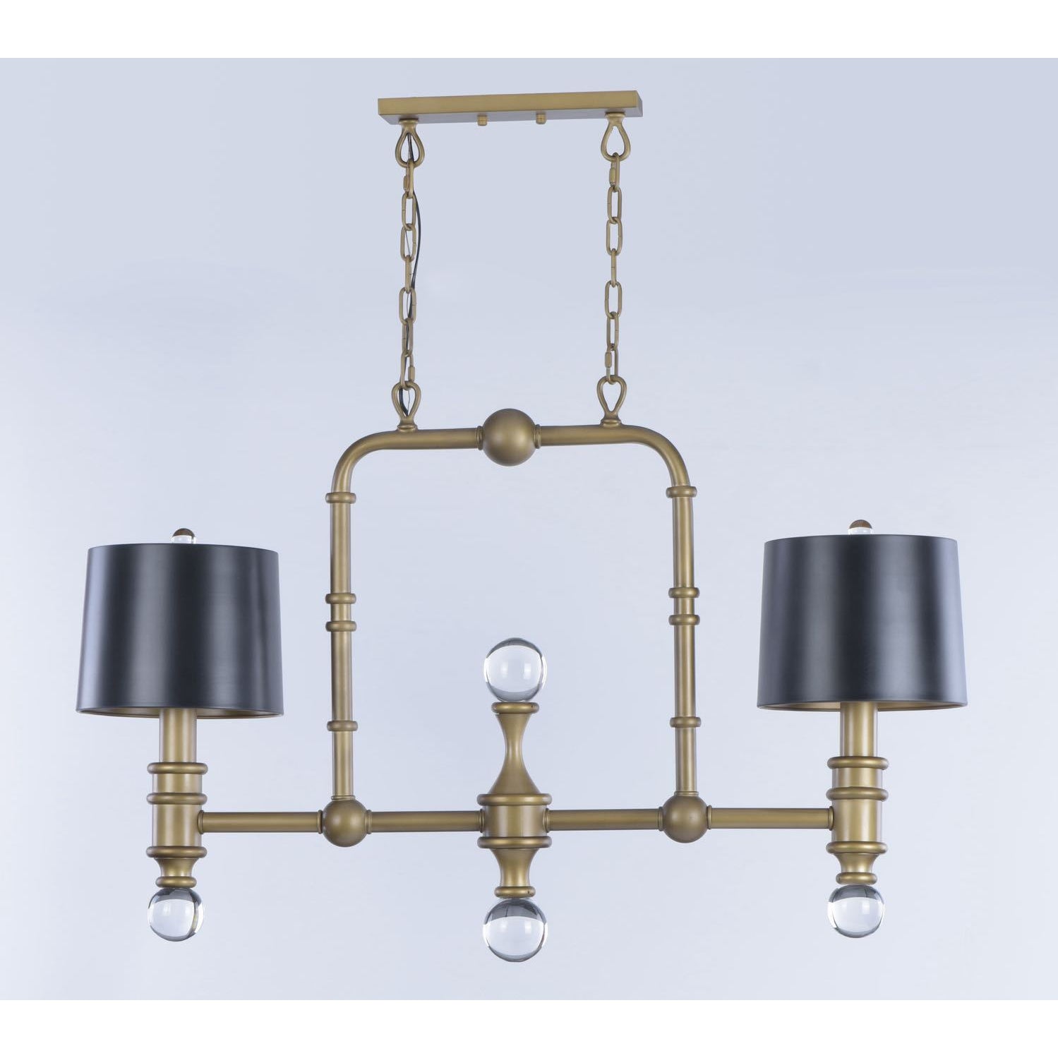Saloon Linear Suspension Weathered Brass
