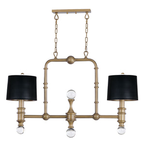 Saloon Linear Suspension Weathered Brass