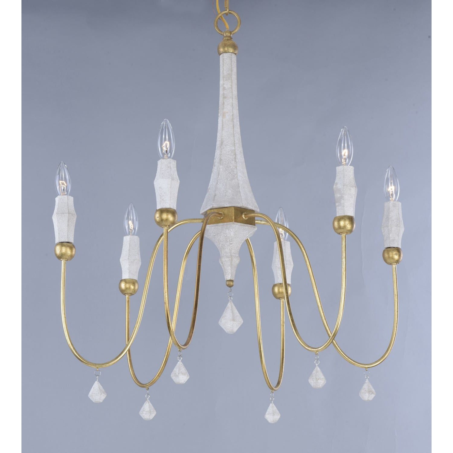 Claymore Chandelier Claystone / Gold Leaf