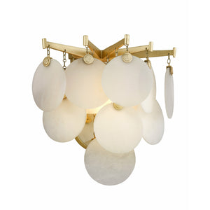 Serenity Sconce Gold Leaf W Polished Stainless