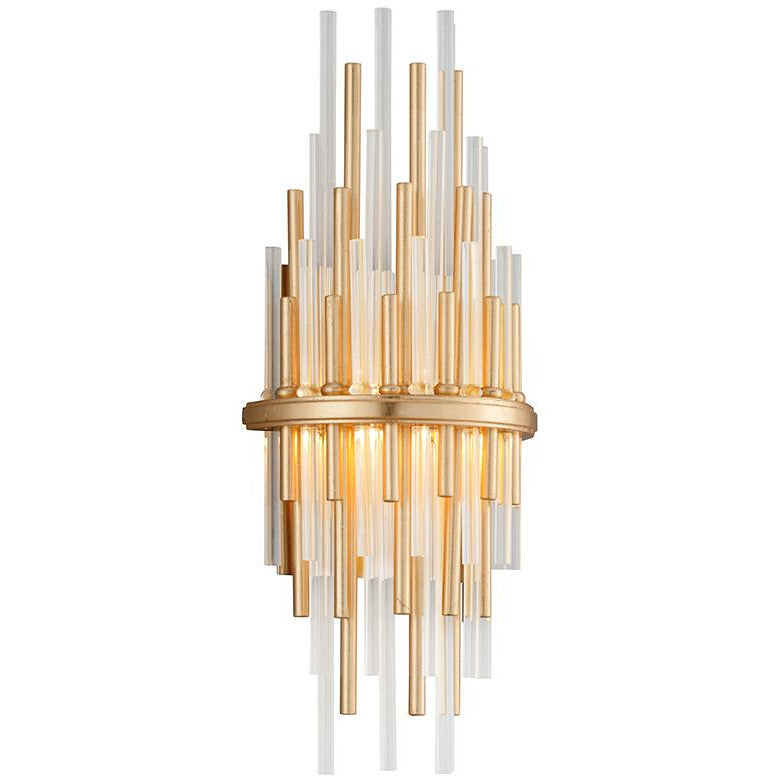 Theory Sconce Gold Leaf W Polished Stainless