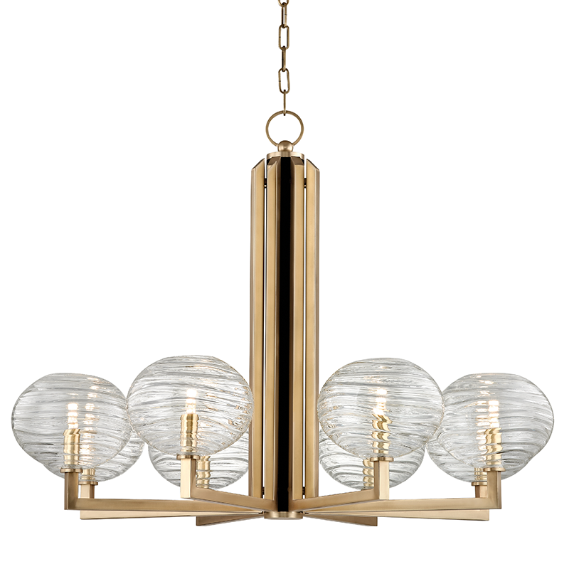 Breton Chandelier Aged Brass