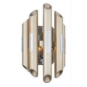 Arpeggio Sconce Antique Silver Leaf Stainless
