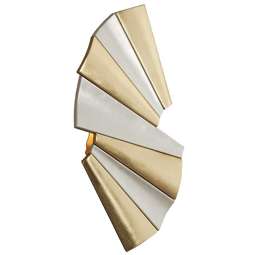 Taffeta Sconce Gold And Modern Silver Leaf