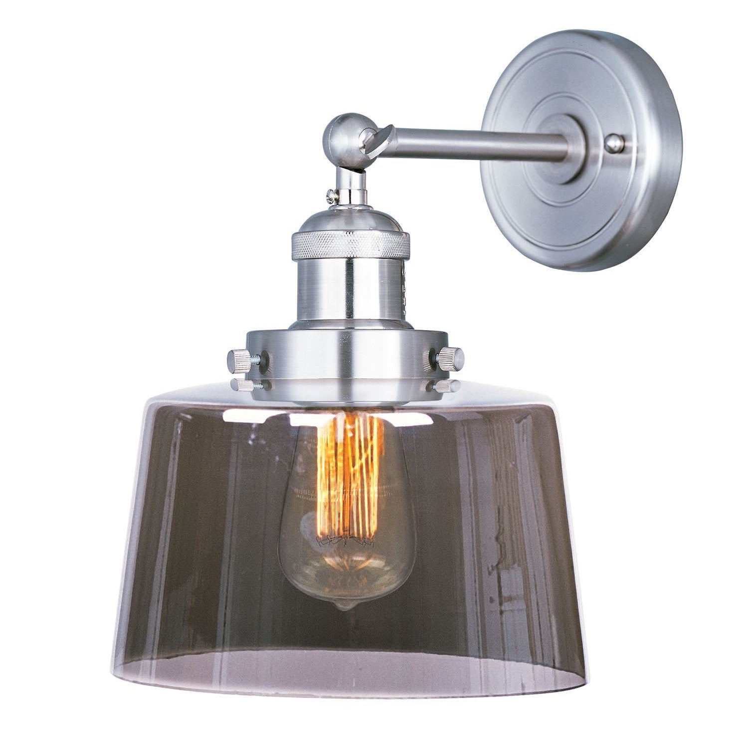 Mini Hi-Bay Sconce Satin Nickel