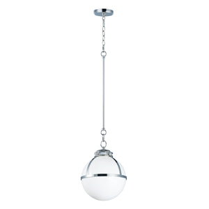 Retro Pendant Polished Nickel | White