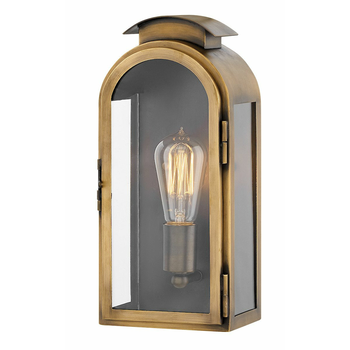 Rowley Outdoor Wall Light Light Antique Brass