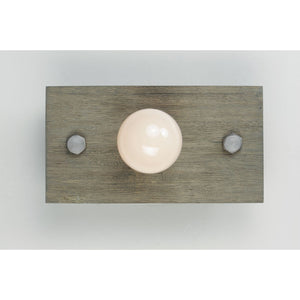 Plank Sconce Weathered Wood / Antique Brass
