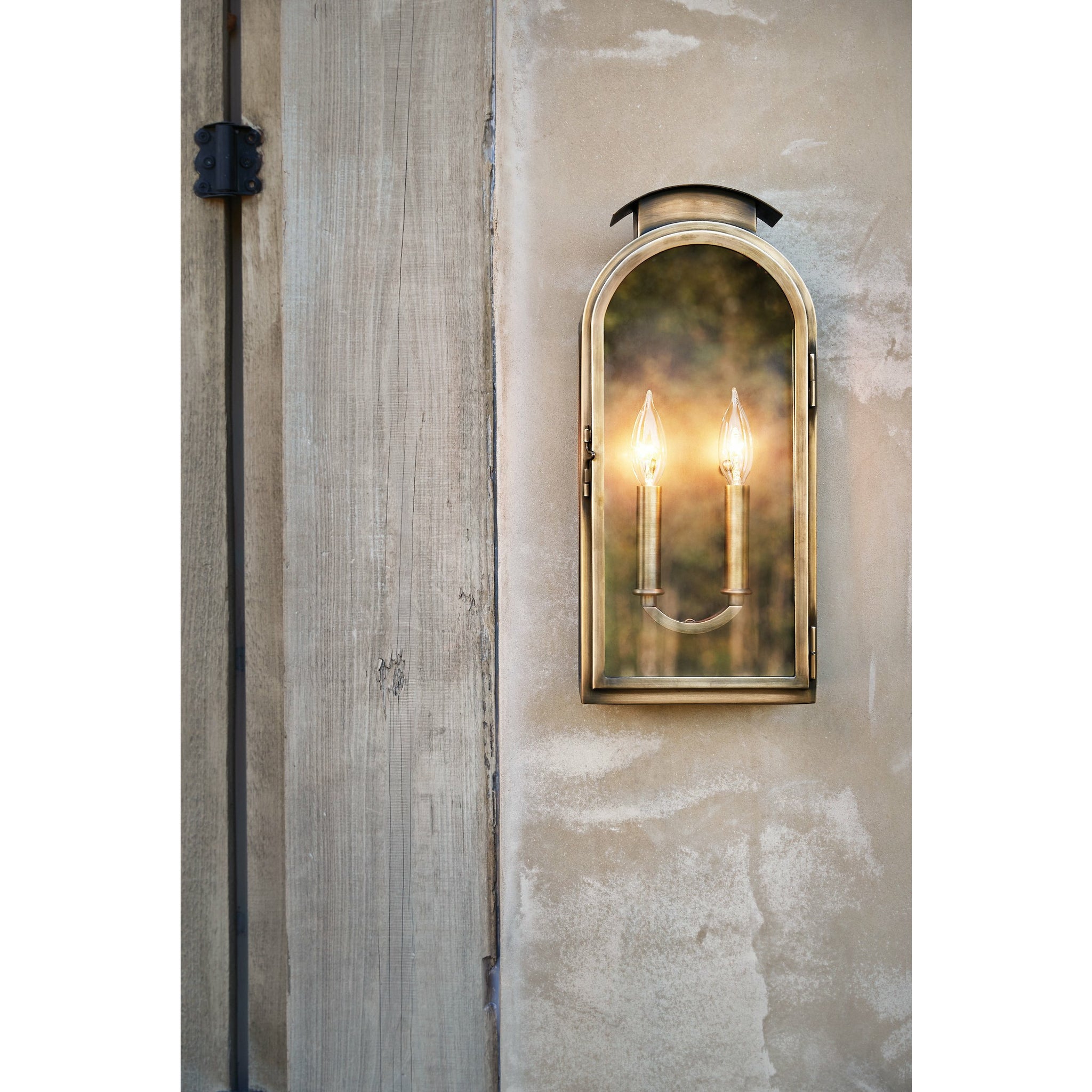 Rowley Outdoor Wall Light Light Antique Brass
