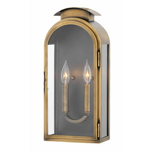 Rowley Outdoor Wall Light Light Antique Brass