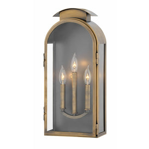 Rowley Outdoor Wall Light Light Antique Brass