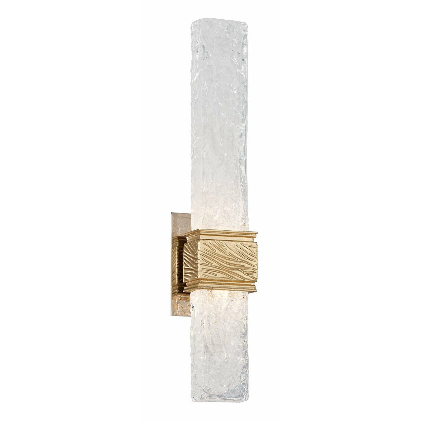 Freeze Sconce Gold Leaf W Polished Stainless