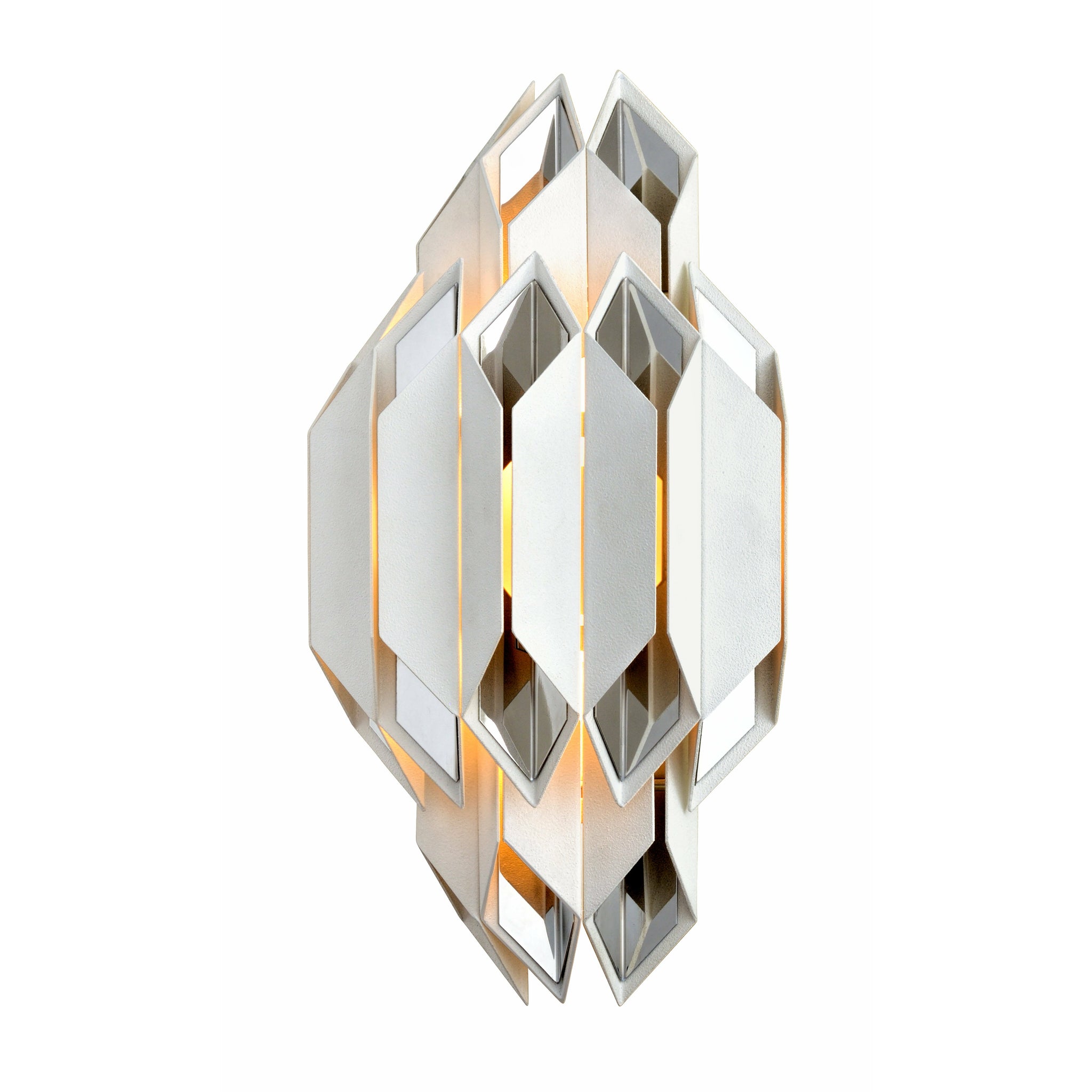Haiku Sconce White With Polished Stainless