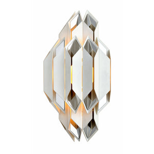 Haiku Sconce White With Polished Stainless