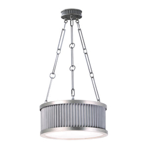 Ruffle Pendant Weathered Zinc / Satin Nickel