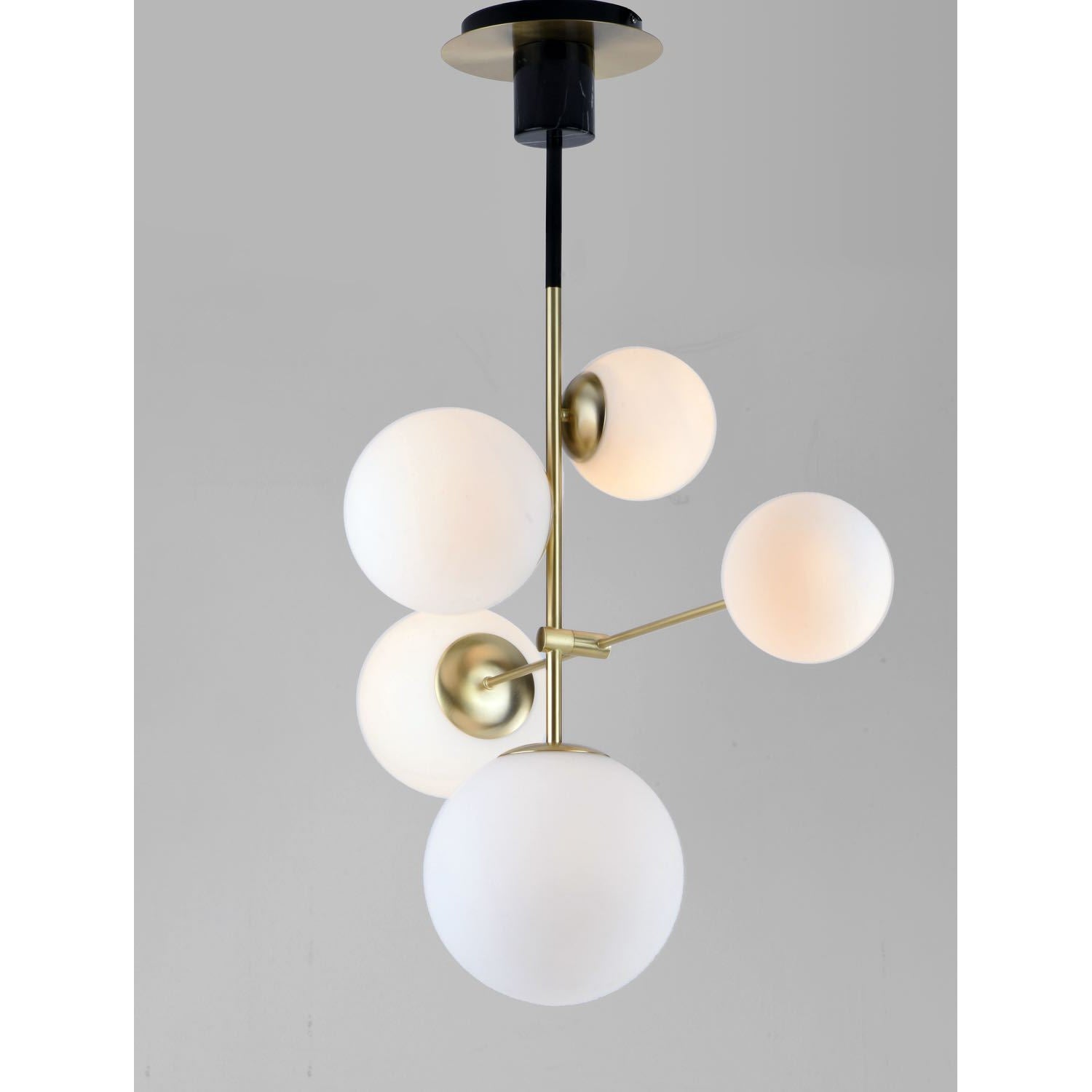 Vesper Pendant Satin Brass / Black