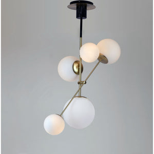 Vesper Pendant Satin Brass / Black