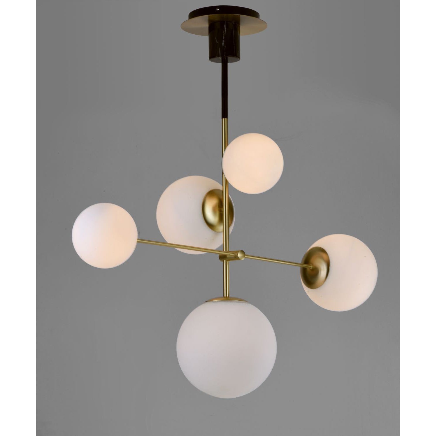 Vesper Pendant Satin Brass / Black