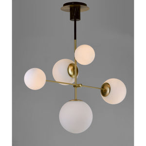 Vesper Pendant Satin Brass / Black