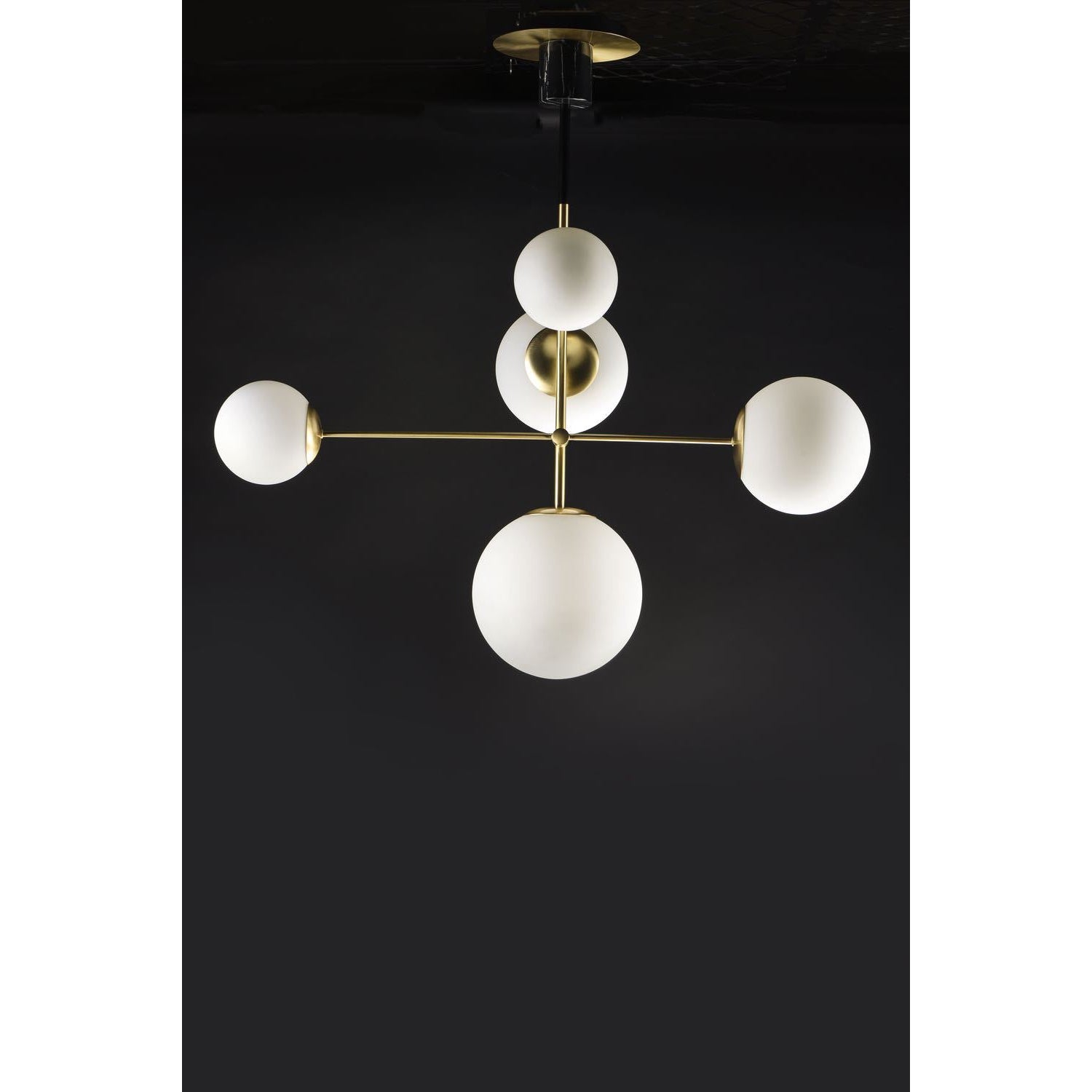 Vesper Pendant Satin Brass / Black