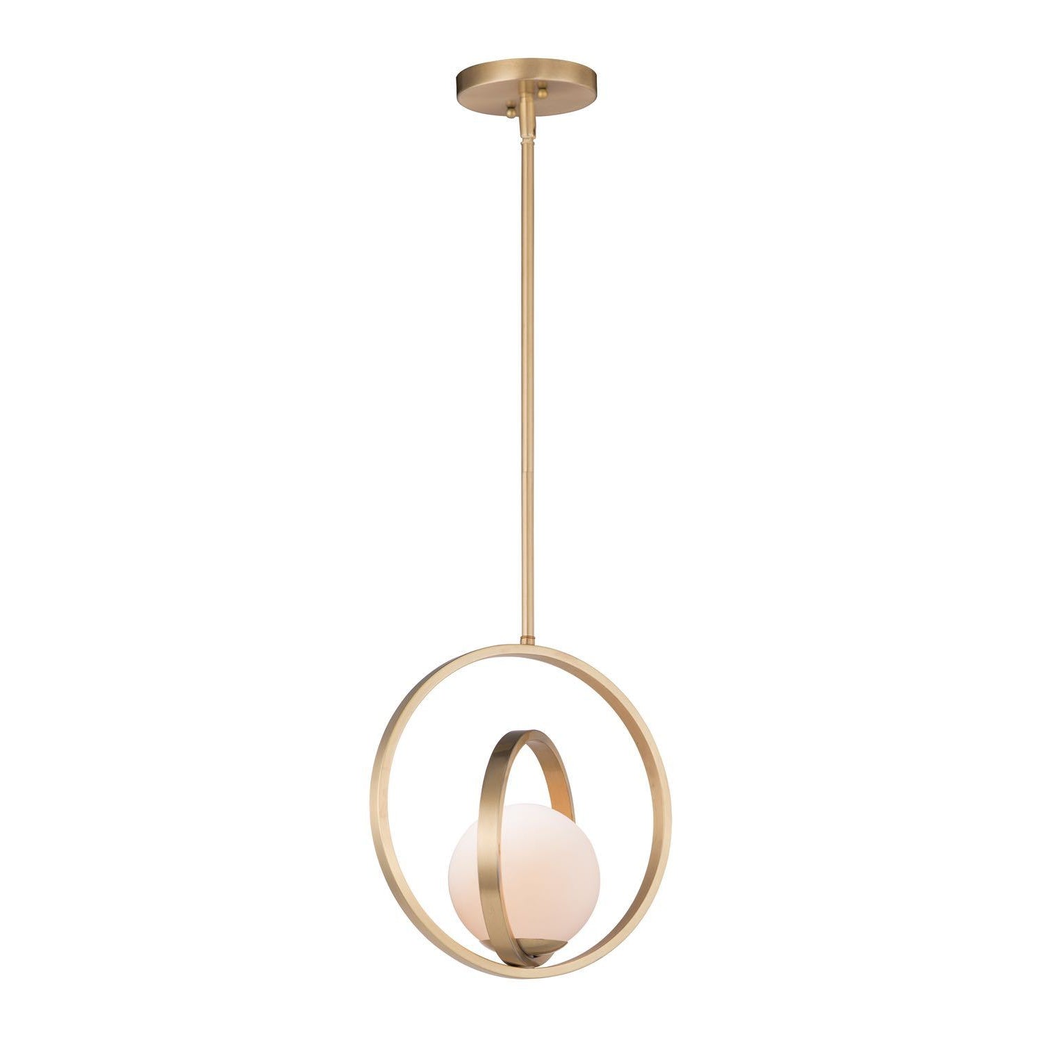 Coronet Pendant Satin Brass