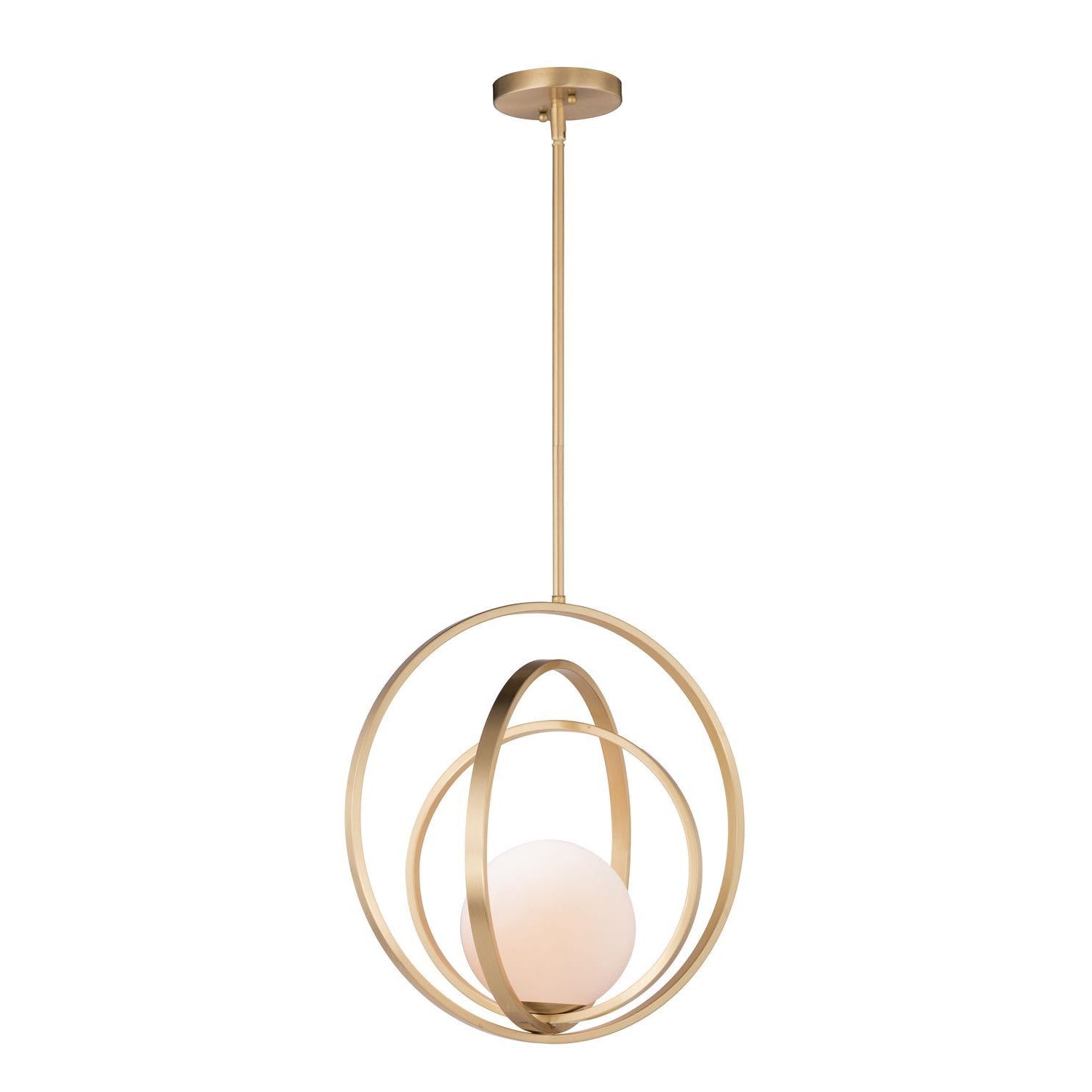 Coronet Pendant Satin Brass