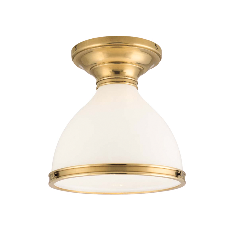 Randolph Semi Flush Mount Aged Brass