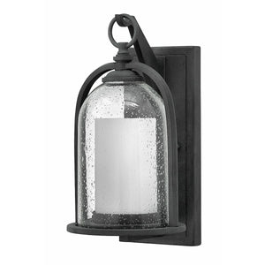 Quincy Outdoor Wall Light Aged Zinc-LED
