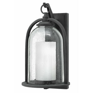 Quincy Outdoor Wall Light Aged Zinc-LED