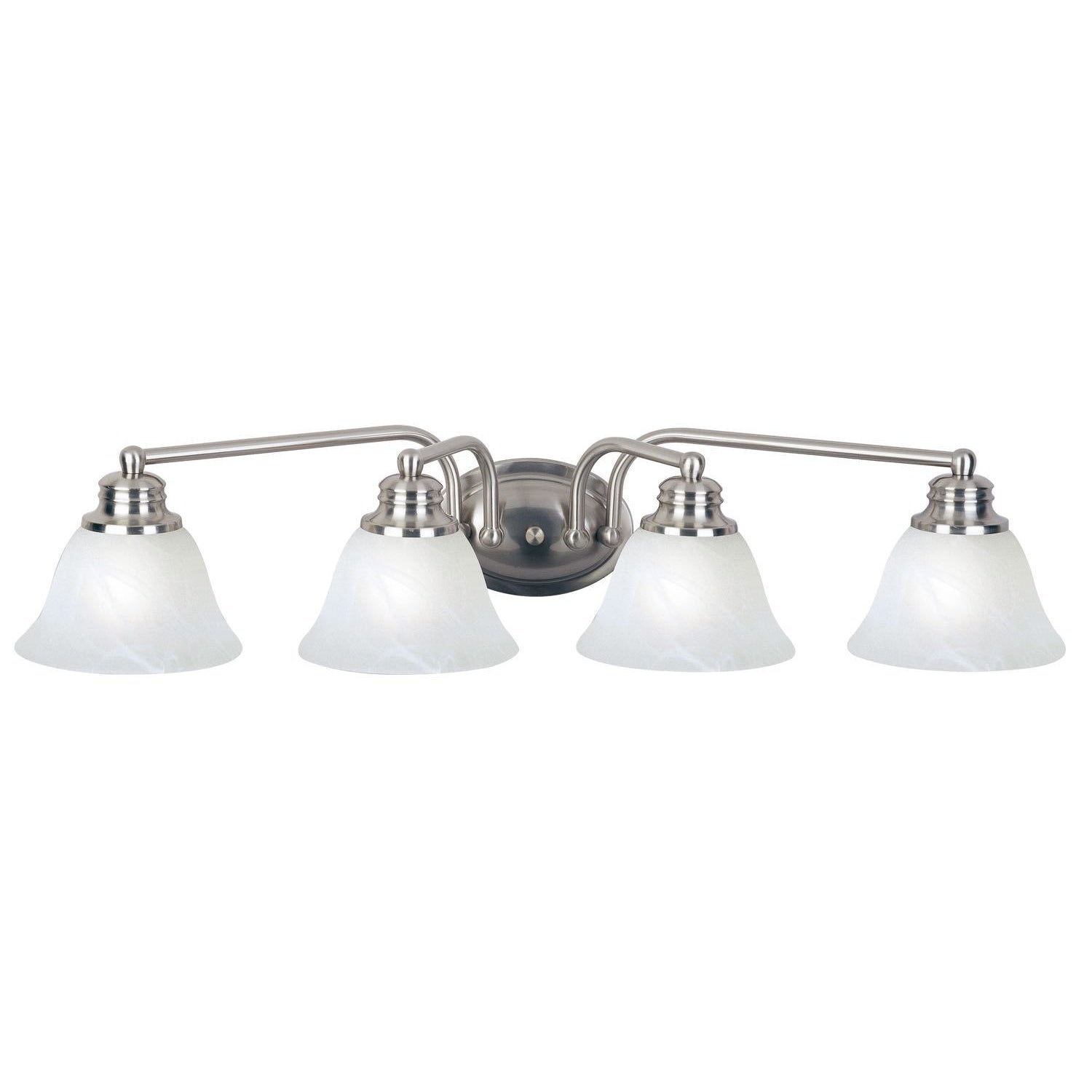 Malaga Vanity Light Satin Nickel | Marble