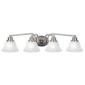 Malaga Vanity Light Satin Nickel | Marble