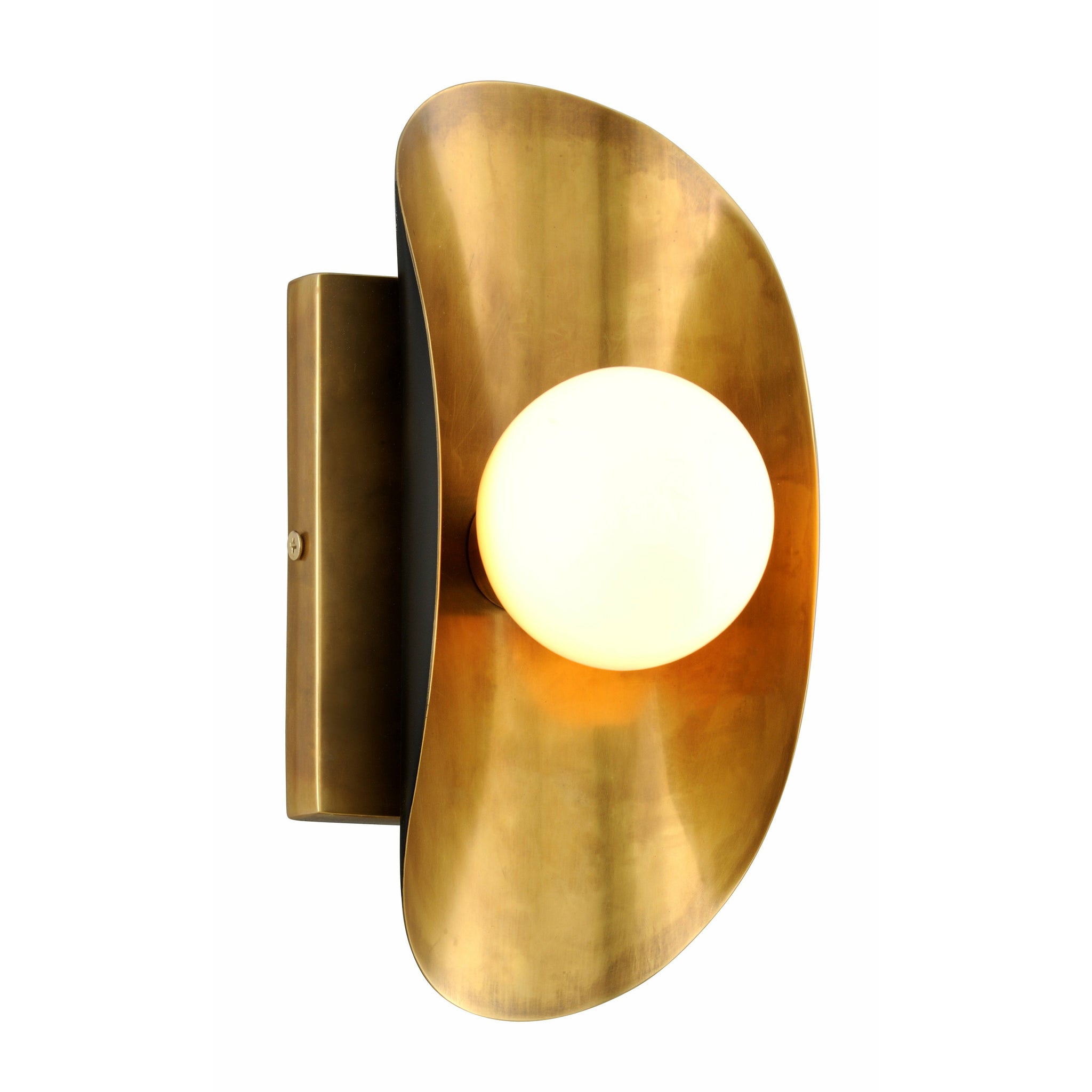 Hopper Sconce Vintage Brass Bronze Accents