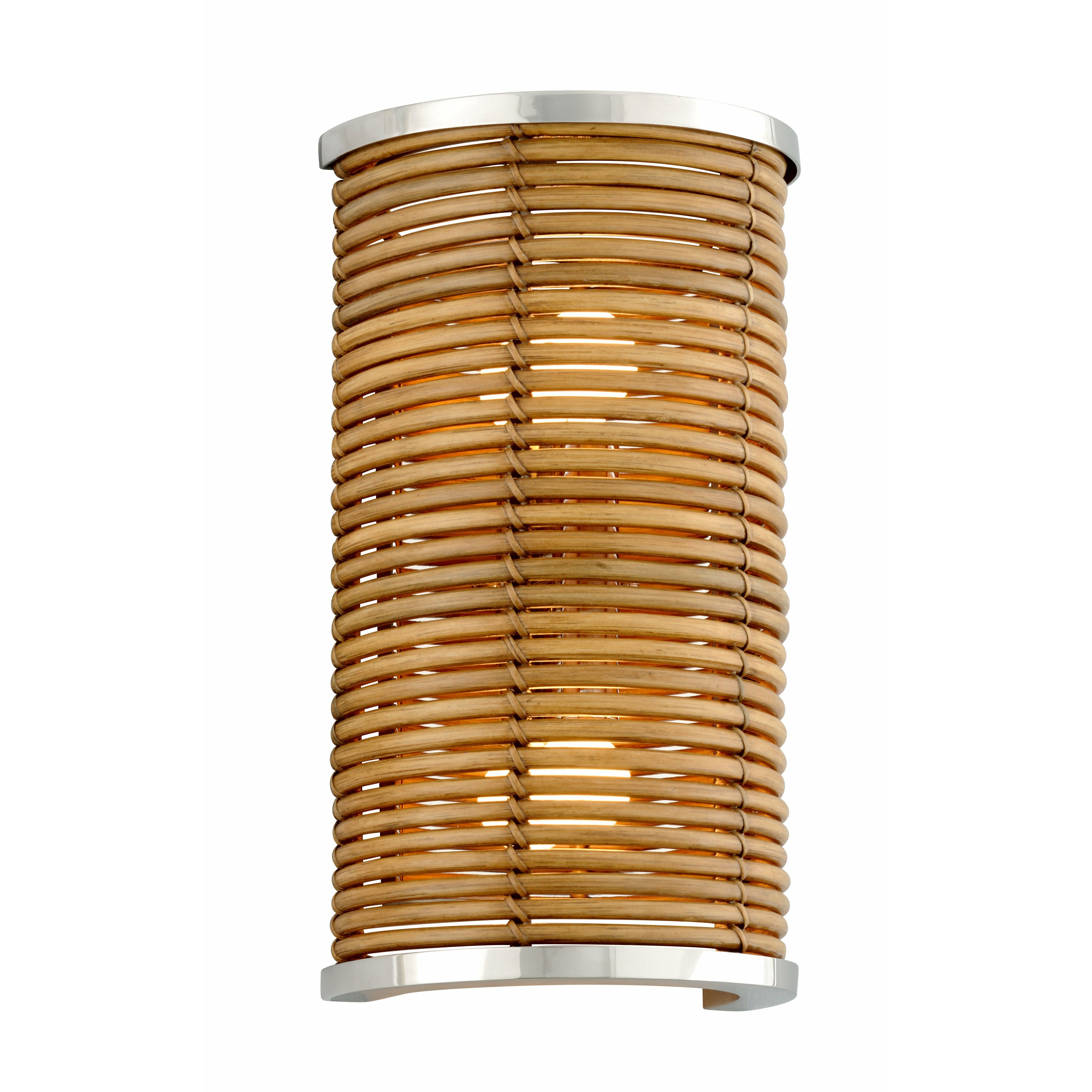 Carayes Sconce Natural Rattan Stainless Steel
