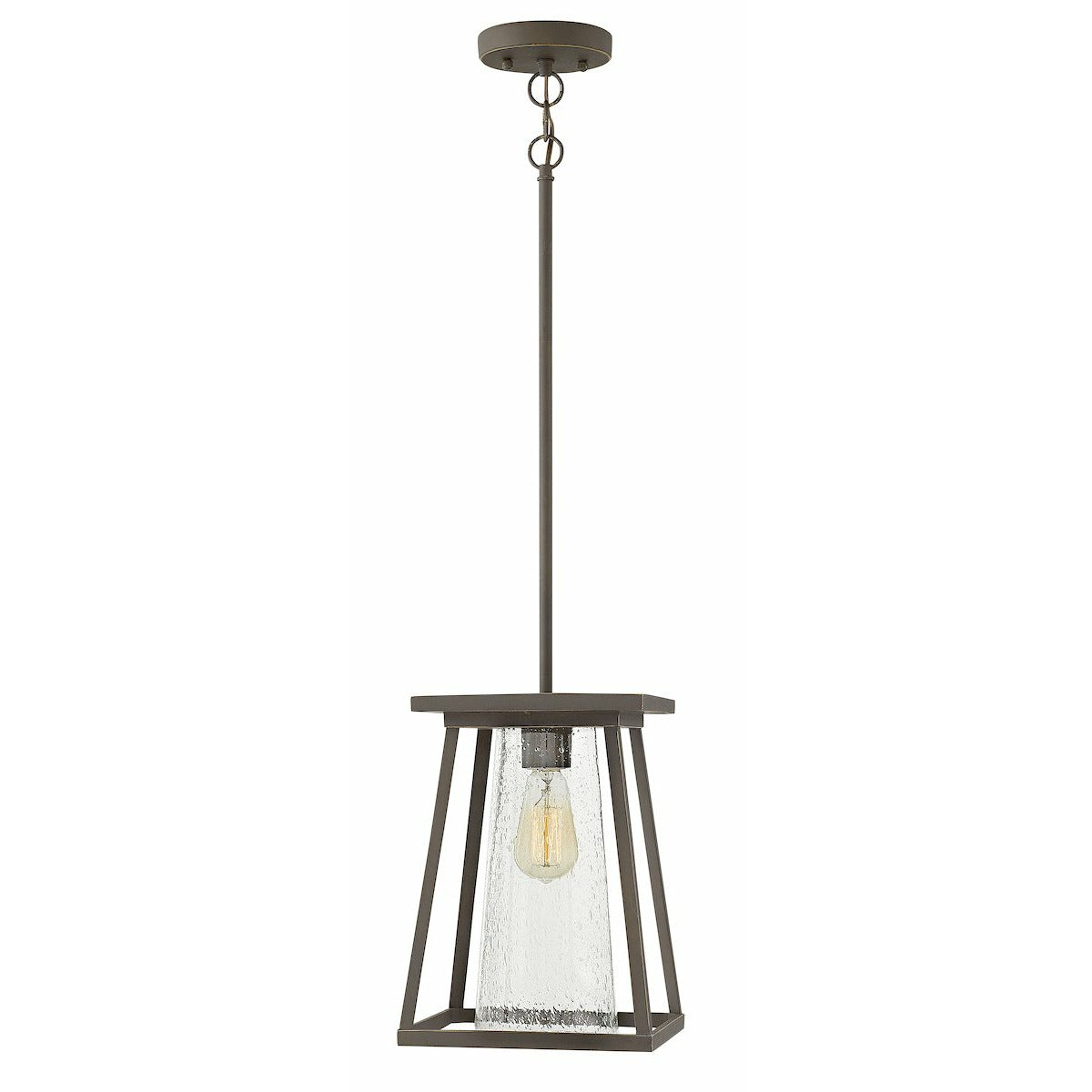 Burke Outdoor Pendant Oil Rubbed Bronze with Clear glass