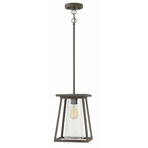 Burke Outdoor Pendant Oil Rubbed Bronze with Clear glass