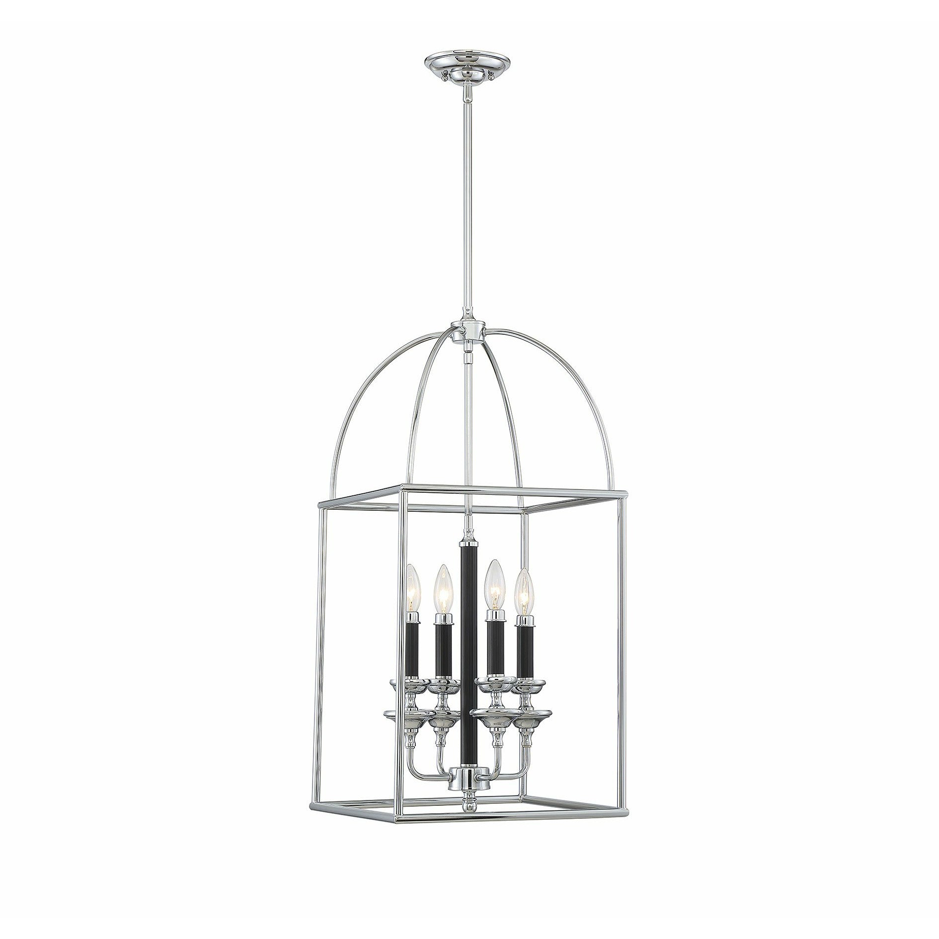 Davidson Pendant Black & Chrome