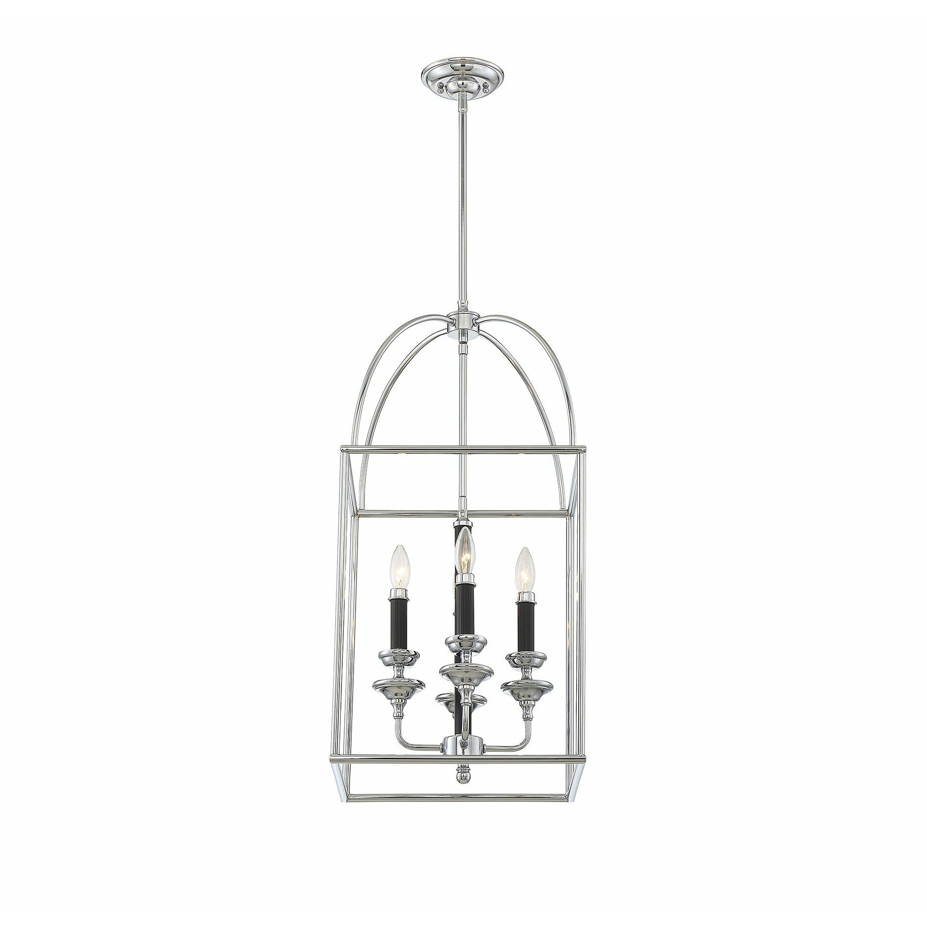 Davidson Pendant Black & Chrome