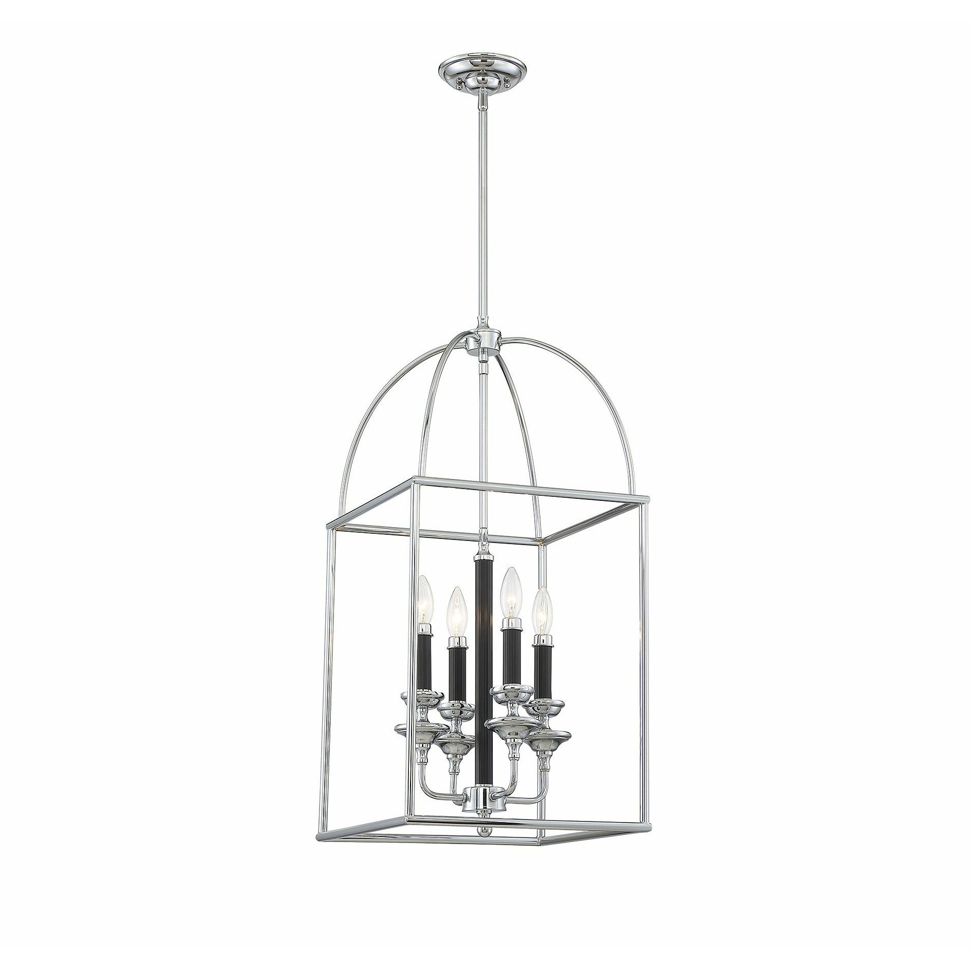 Davidson Pendant Black & Chrome