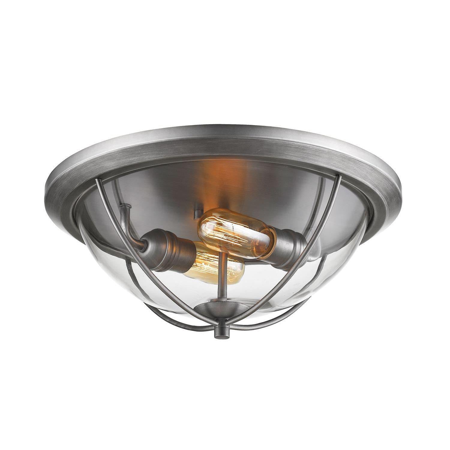 Persis Flush Mount Old Silver