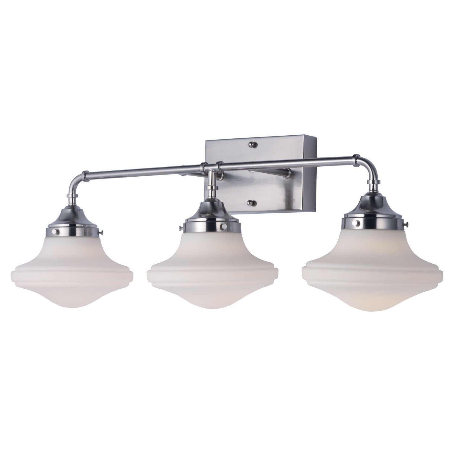 New School Vanity Light Satin Nickel