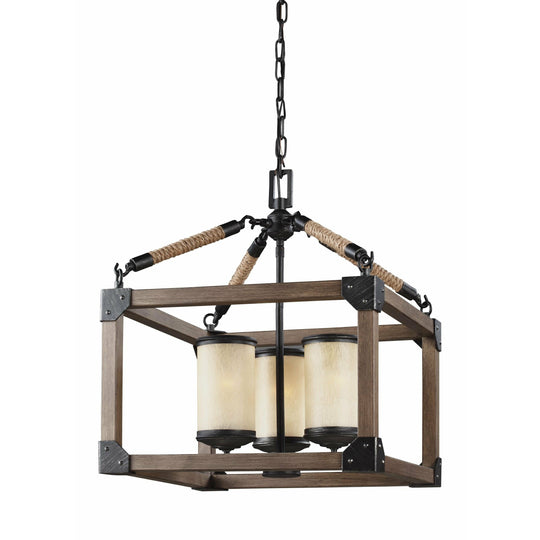 Dunning 3-Light Chandelier (with Bulbs)