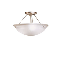 Cove Molding Top Glass Semi Flush Mount