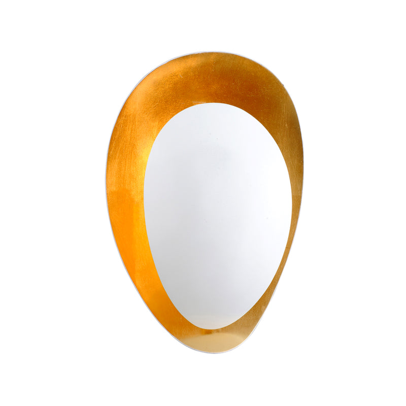 Ginger Sconce White And Gold Leaf