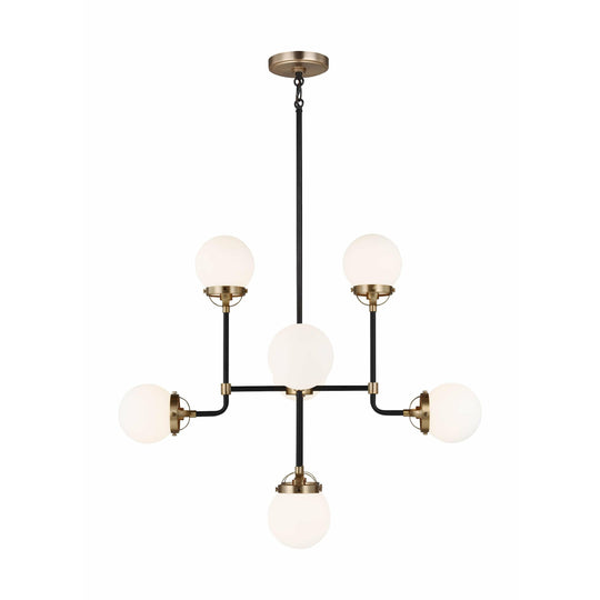 Cafe 8-Light Small Chandelier (with Bulbs)