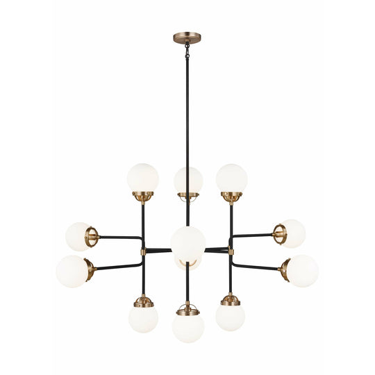 Cafe 12-Light Large Chandelier (with Bulbs)